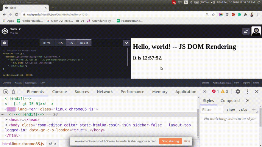 js dom example